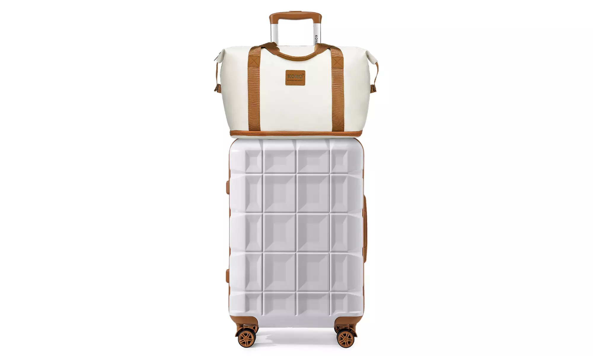 Juego de maletas ligeras con 4 ruedas giratorias 360°