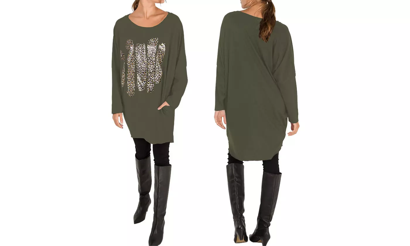 Leopard Print Baggy Top