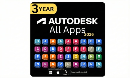 AutoDesk All Apps 2025 - 3-Year Subscription - Autodesk 2026 or 2025 Subscription for 3 Years
