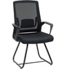 Image 2: HomCom Ergonomic Meeting Chair with Mesh Back Support
