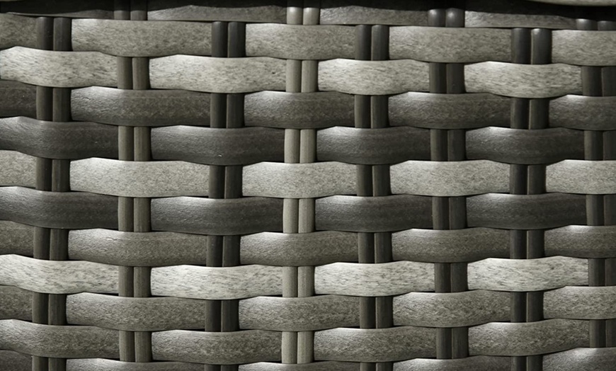 Image 2: Four-Piece Outsunny Rattan-Effect Wicker Sofa Set