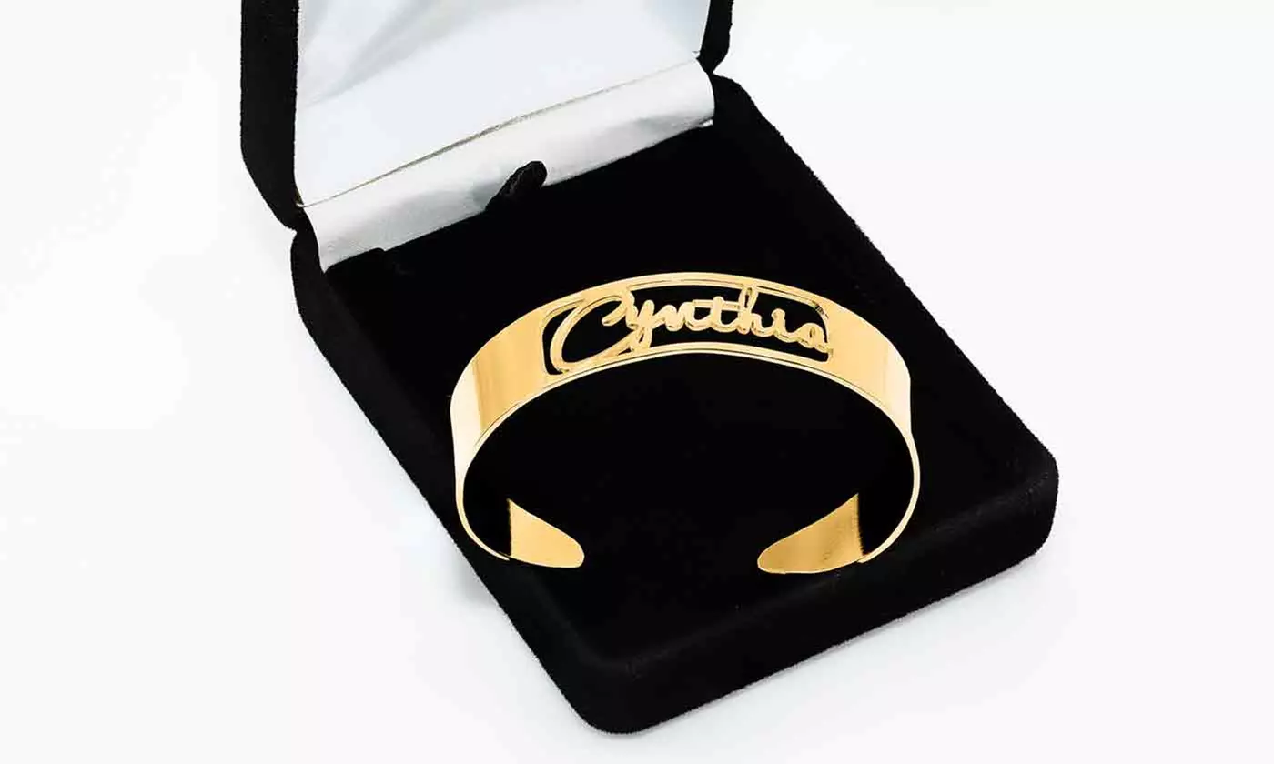 Up to 85% Off Cutout Script Name Bangles