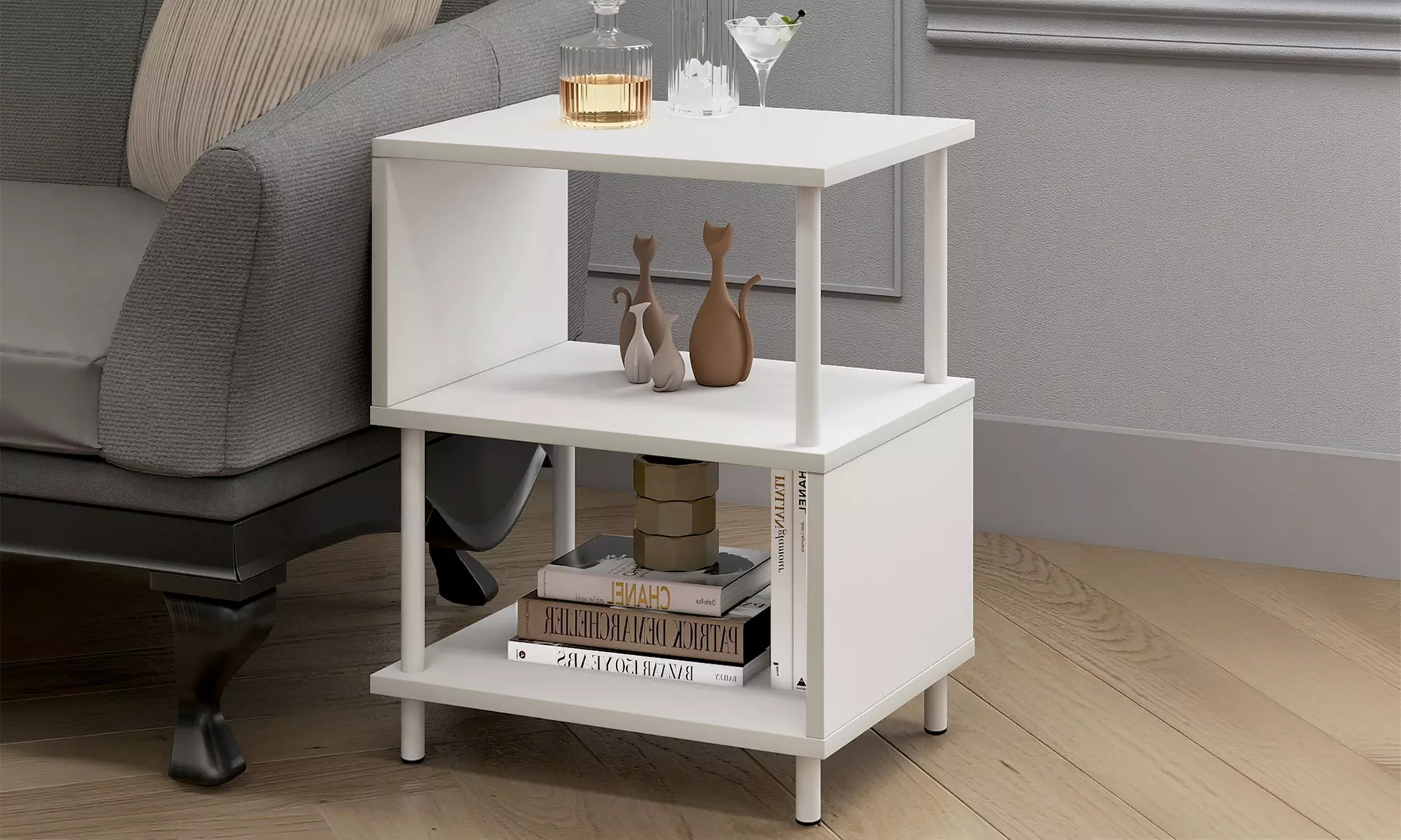 Levede Accent Tables and Stands - Space-Saving Industrial Collection