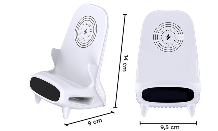 Image 6: Base de carga inalámbrica con amplificador de sonido