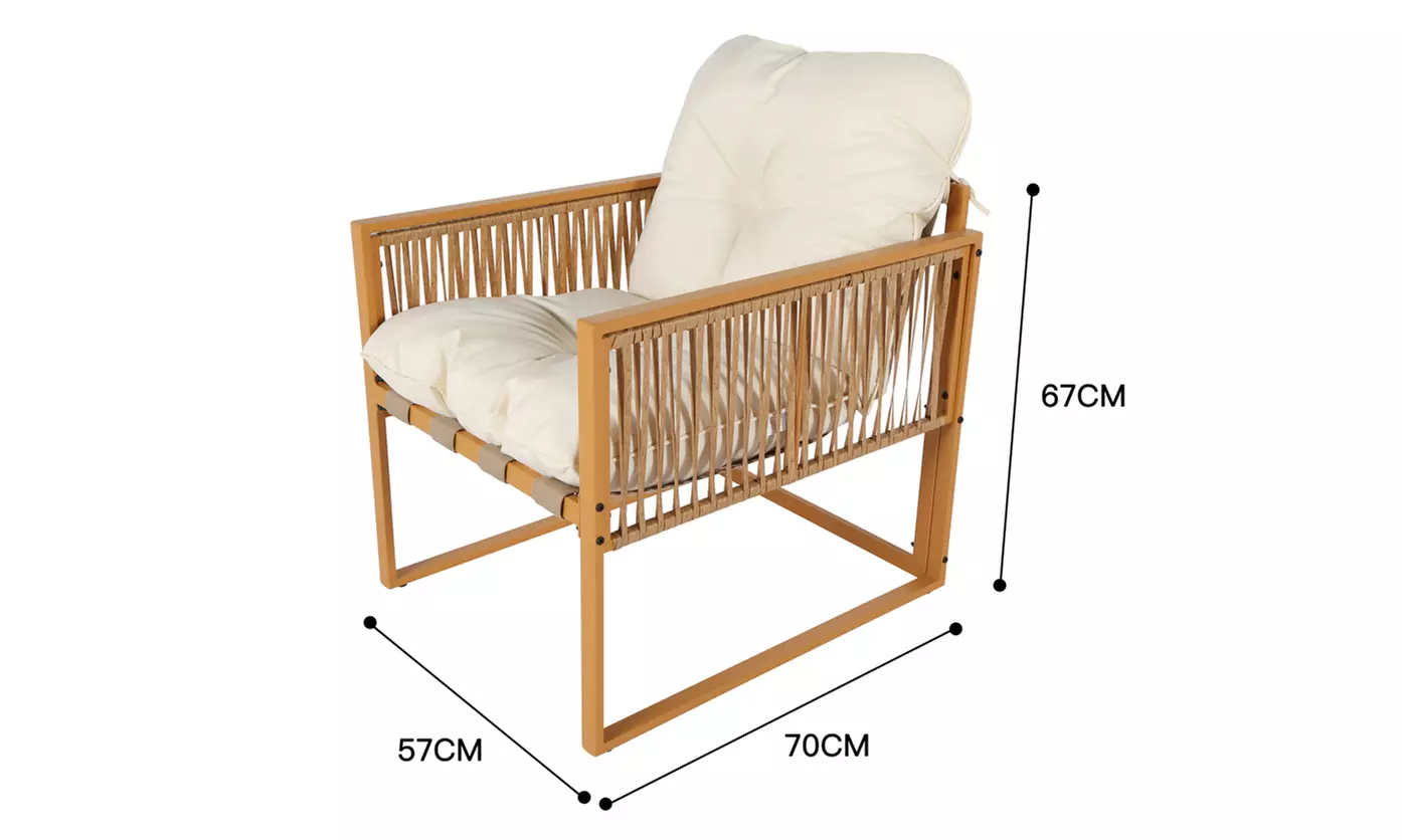 Salon de jardin Kocoon 4, 5 ou 8 places effet rotin, modèle "Forli"