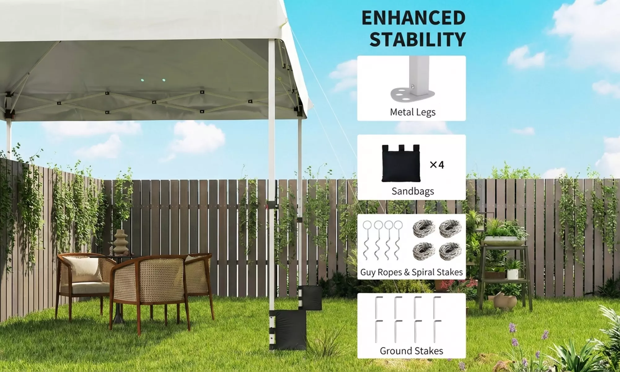 Outsunny 3m x 3m UPF50+ Pop-Up Gazebo with Wheels