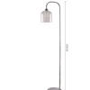 Image 7: Living And Home Chrome Floor Lamp with Clear Glass Shade, 150cm Height