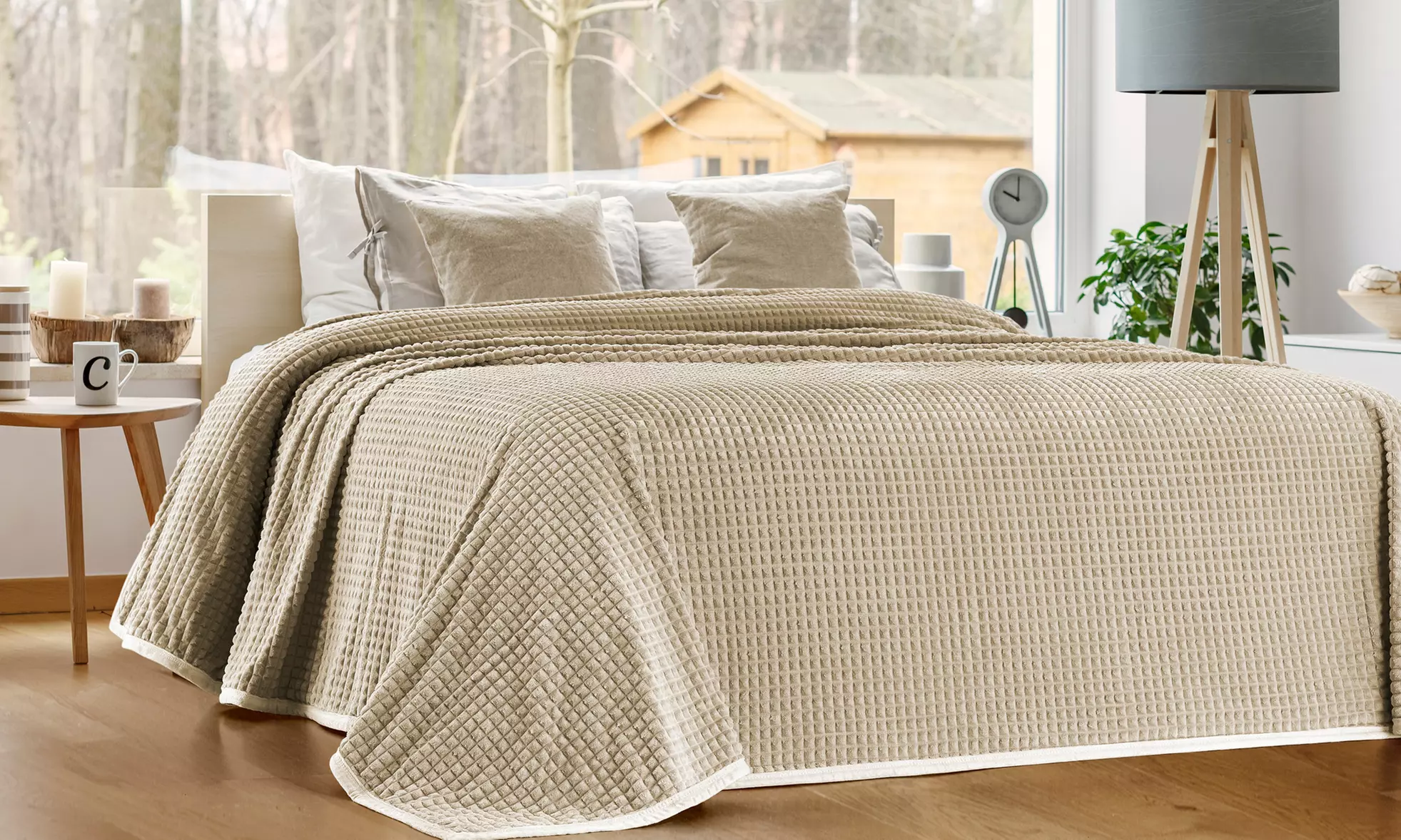 Flanell-Bettdecke mit „Schokolade“-Struktur