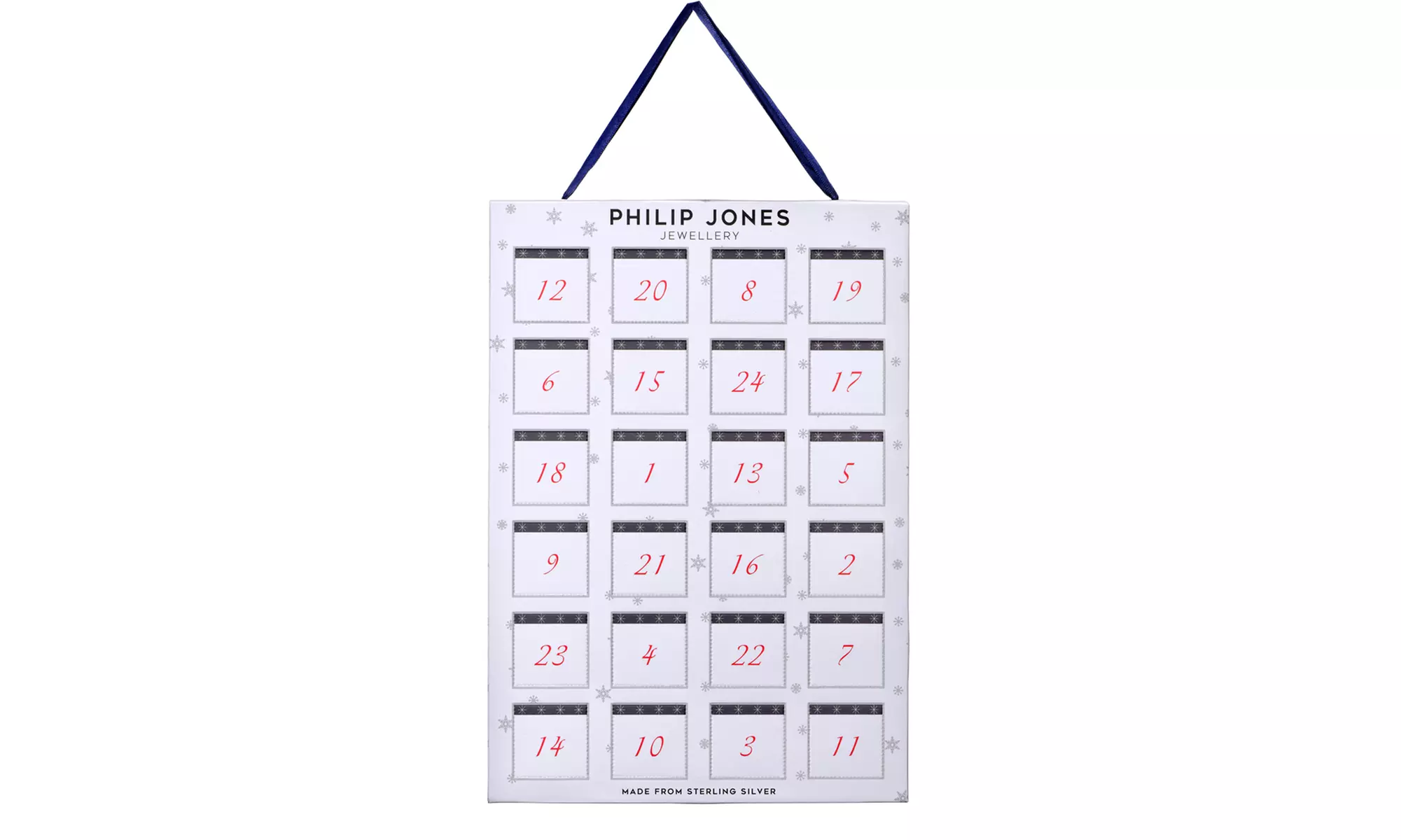 Calendrier de l'avent des bijoux en argent sterling de la marque Philip Jones - Second Medium