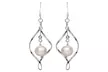 Freshwater Pearl Dangle Earrings in Sterling Silver - Second Medium