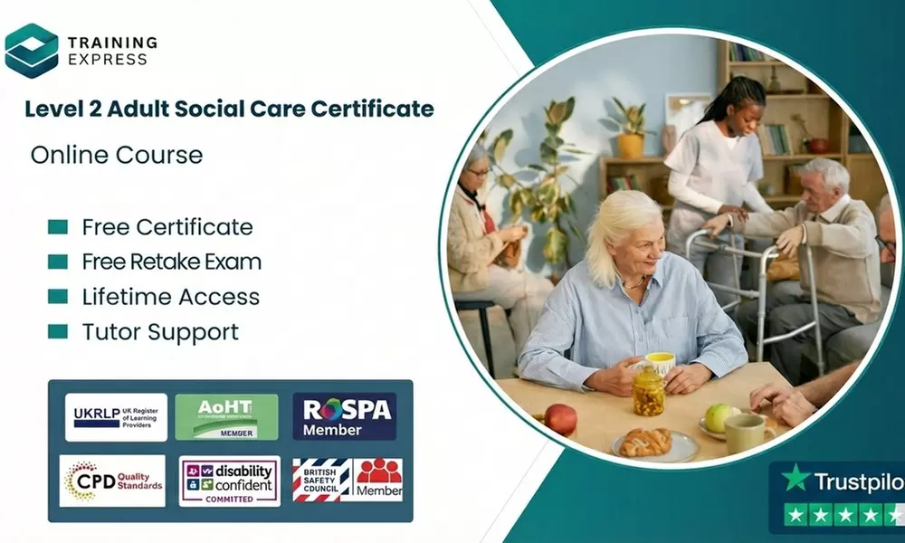 Master w/ Level 2 Adult Social Care Certificate Online Course or Lifetime Membership -2500 Courses(Up to 55%Off) - Primary Image