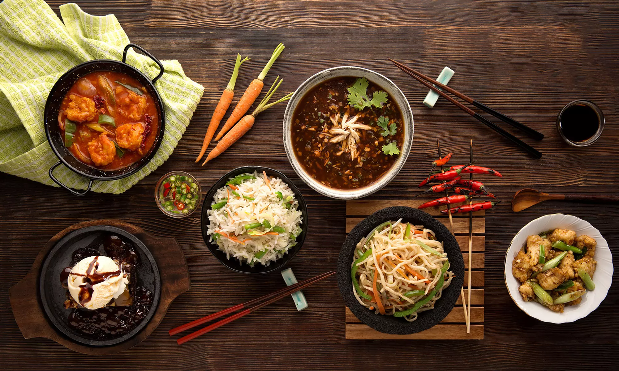 Relish an Exquisite 5-Course Indo-Chinese Meal for One, Two, or Four!