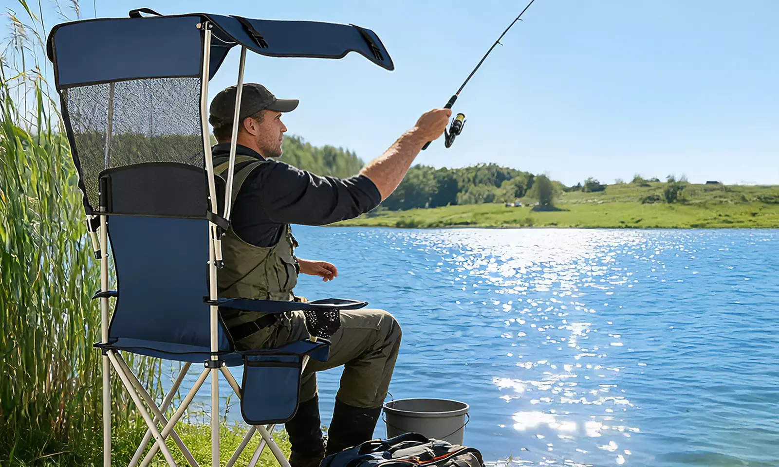 Ultra-Lightweight Folding Camping Chair with Carry Bag