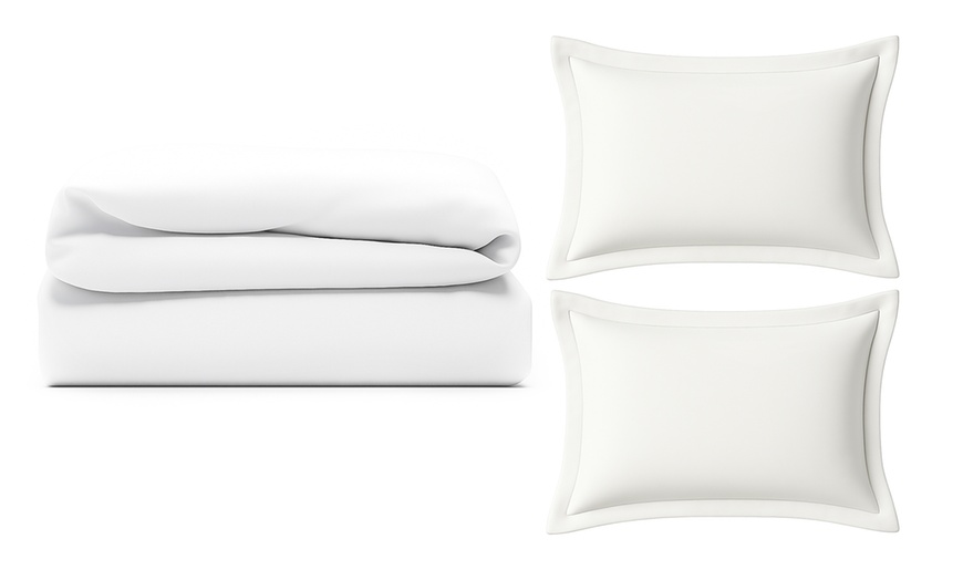 Image 9: Parure de lit blanc en polyester Sampur
