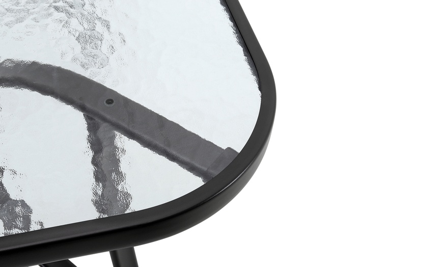 Image 29: Outdoor Rippled Tempered Glass Coffee Table with 4 Styles