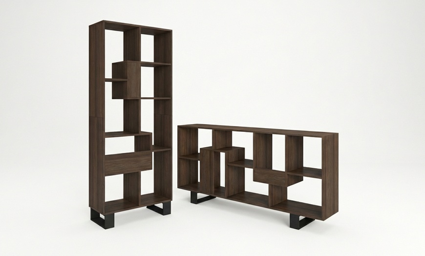 Image 45: Multi-Position Designer Bookcase