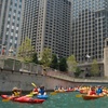 Image 2: Chicago River Sunset or Architectural Kayaking Tour with Kayak Chicago