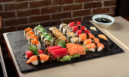 For One Adult: 5* Sushi Platter 16 Pieces with One Soft Beverage