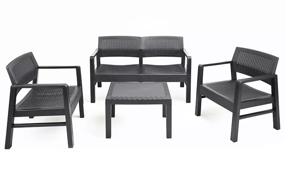 Set in propilene con divano, poltrone e tavolino, spedizione gratuita - Image 4