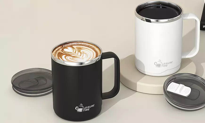 Image 1: Termo de acero inoxidable en forma de taza