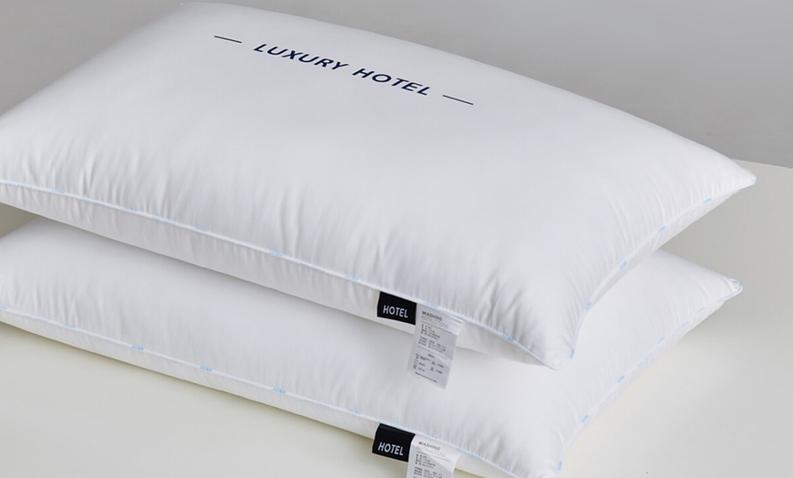 Image 24: Pure Cotton Luxury Hotel Pillow Duo

