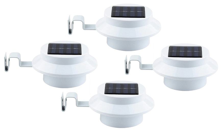 Image 8: Two- or Four-Pack of LED Solar Gutter Lights