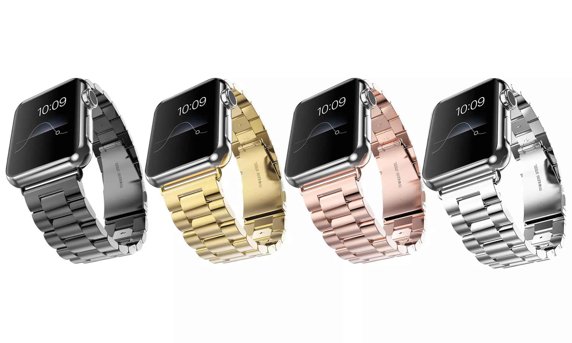 Edelstahl-Armband für Apple Watches inkl. Box in der Größe und Farbe der Wahl - Primary Image