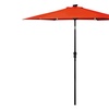 Image 12: 9ft. Patio Umbrella Solar LED Lights Steel Tilt with Crank