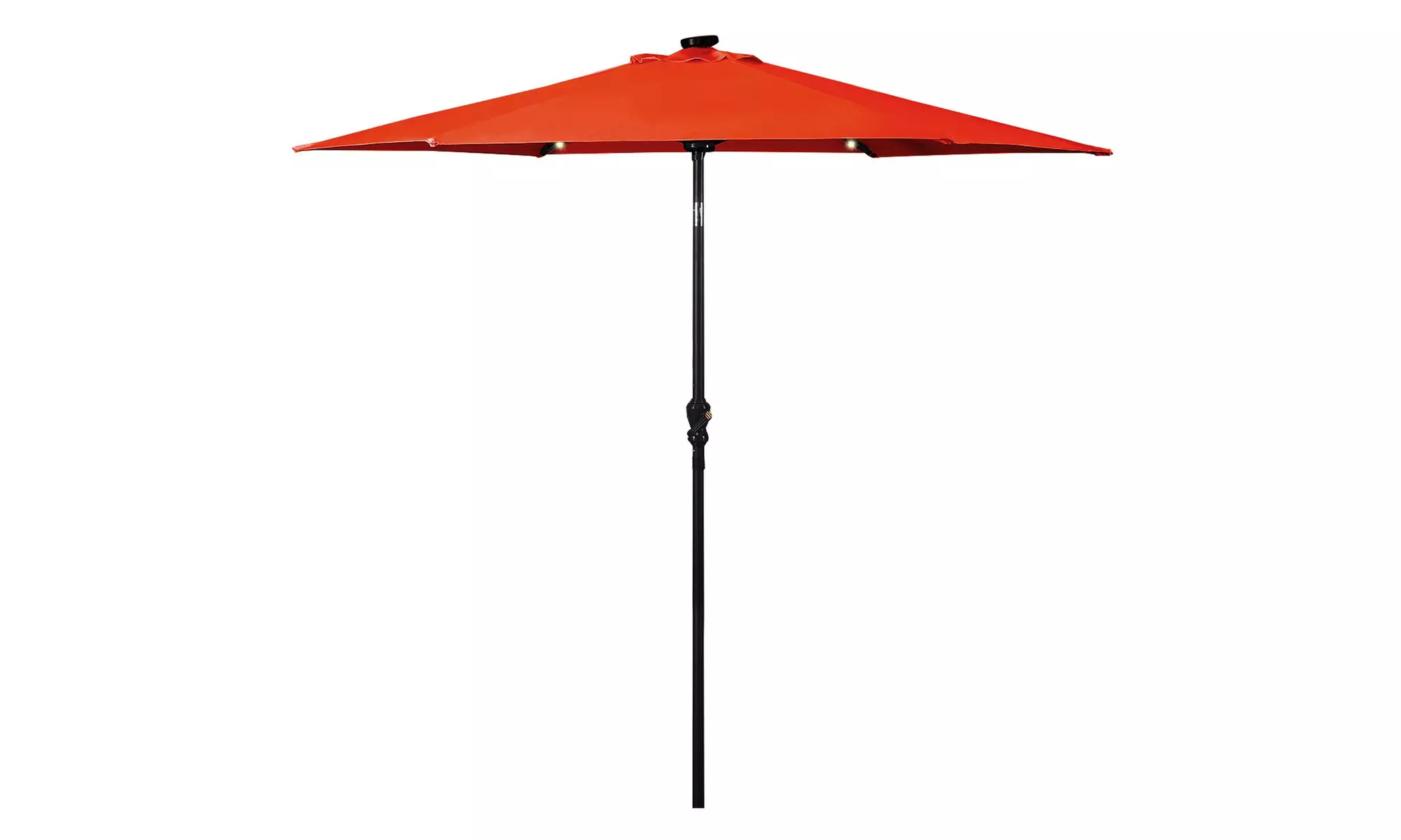 9ft. Patio Umbrella Solar LED Lights Steel Tilt with Crank