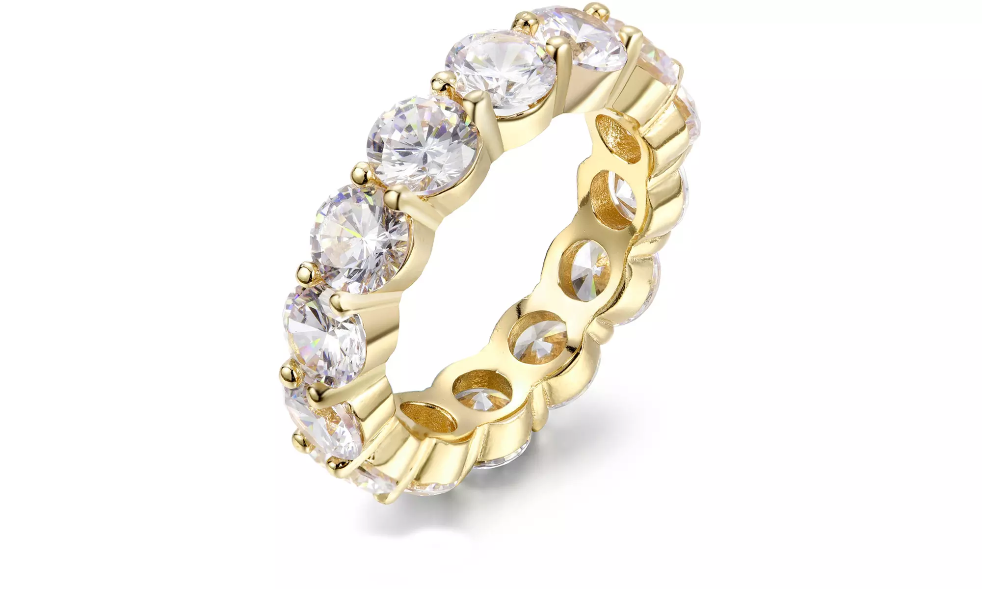 Luxury Cubic Zirconia Eternity Ring Collection in Sterling Silver