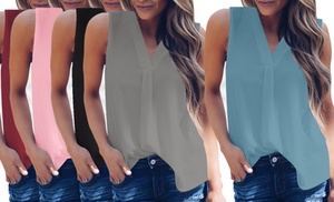 Summer V-Neck Sleeveless Shirt Vest