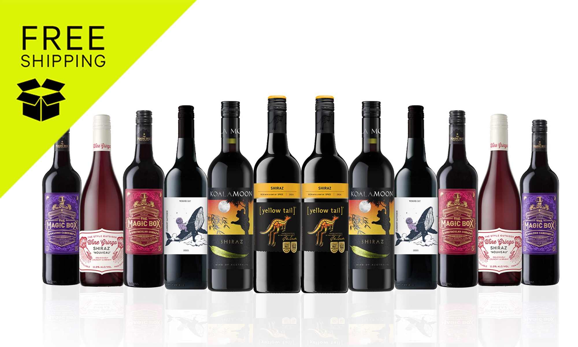 Aussie Mixed Reds featuring YT Shiraz (12 Bottles)