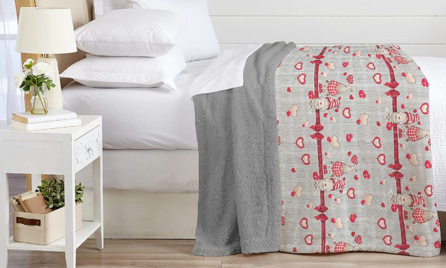 Image 13: Ultrasoft sherpa & microfiber deken