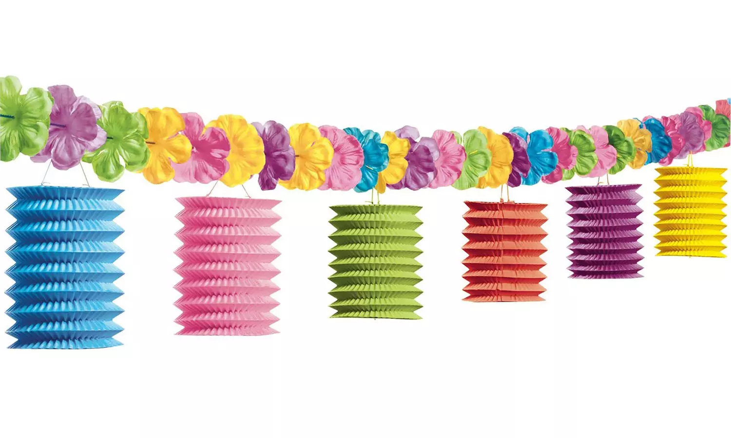 Summer Luau Colorful Lantern Lights (3-Pack) - Primary Image