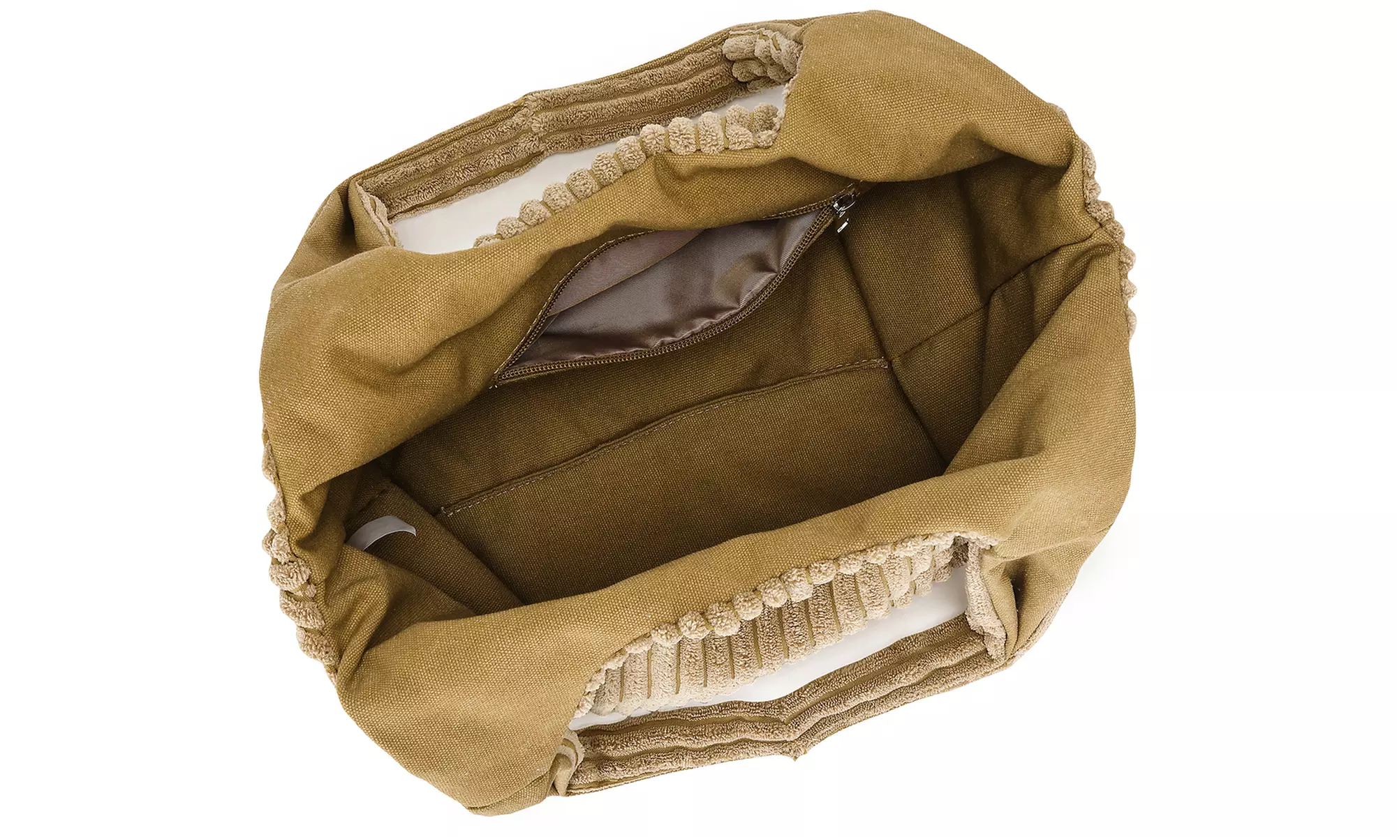 Women's Reversible Corduroy Shoulder Bag With Spacious Interior