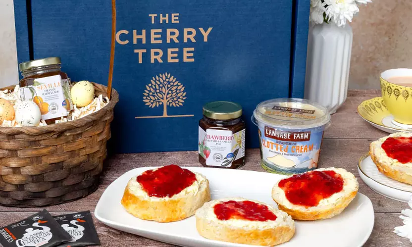 Perfect for Gifting: Sweet or Savoury delights—treat yourself to the ultimate Afternoon Tea Hamper by The Cherry Tree - Primary Image
