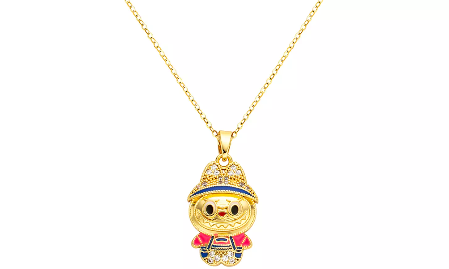 BTS x Labubu Bejeweled Pendant Necklace