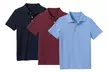 3-Pack Boy's Short Sleeve School Uniform Pique Polo Shirts (Sizes, 4-20) - Second Medium
