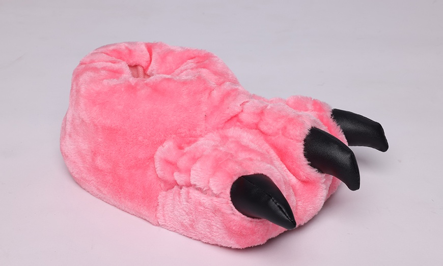 Image 22: Funny Claw Novelty Monster Foot Slippers