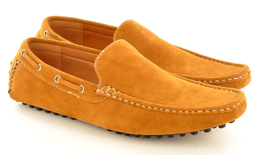 Image 19: Men's Faux Suede Casual Loafers