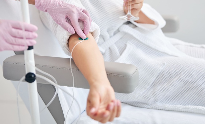 Image 1: NAD+ 250mg Energy Drip or Immunity Boost IV with Vitamin C & More