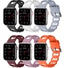 Image 1: Waloo Silicone Link Looped Band For Apple Watch Black, White & More