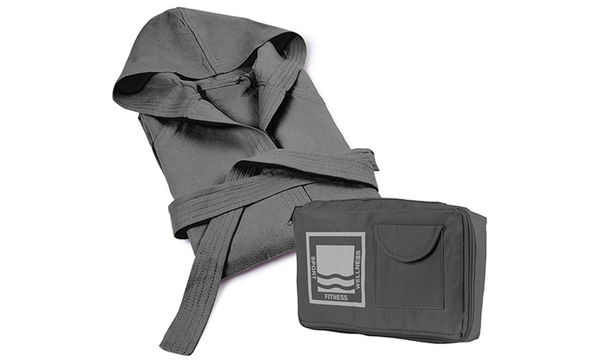 Image 26: Sneldrogend microfiber badjas met capuchon