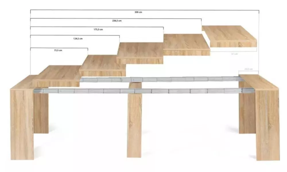 Table console extensible en bois Kocoon