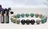 Lava Stone Turquoise-tone Diffuser Bracelet