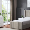 Image 2: Elara Winged Panel Bed in Various Sizes and Colours