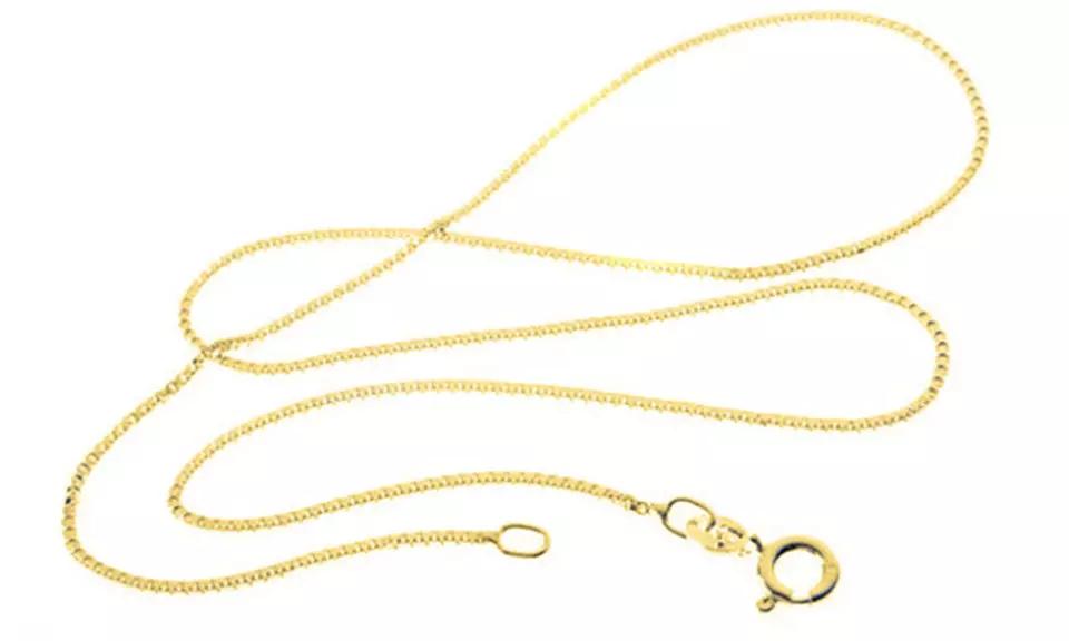 Italian Made Solid Sterling Silver Box Chains in 18k Yellow Gold