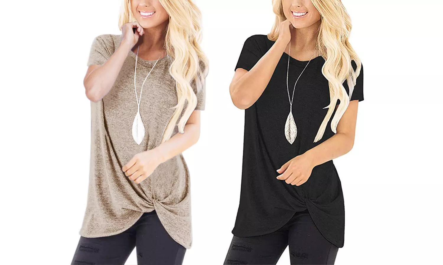 1 ou 2 t-shirts coton froncé sur le devant - Second Medium