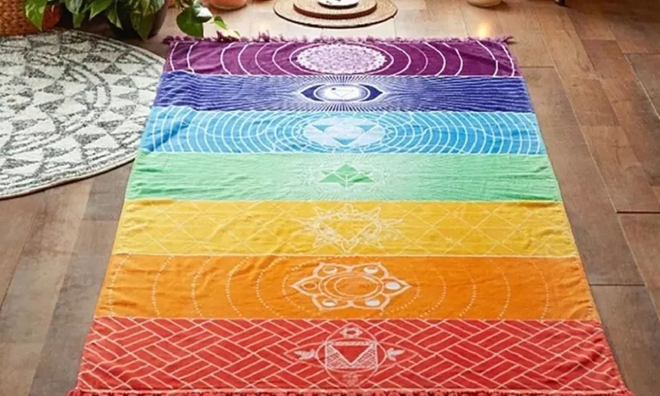 Yogamatte mit Chakren-Muster in der Größe nach Wahl - Primary Image