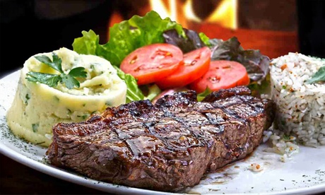 Für 2 Personen: Rinder-Steak mit Beilage und Getränk (Softdrink oder Glas Wein) (einlösbar von Di.-Do.)